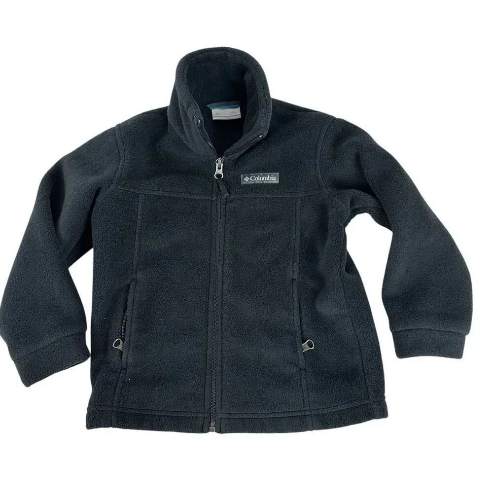 Columbia Girls Black Fleece Full Zip size XXS 4/5